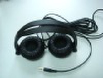 Portable black headphone