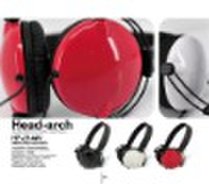 Head-arch headphone(PU printing), Colorful headpho