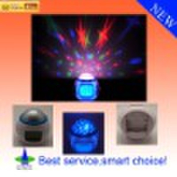 Hot sale-7 LED color triangle Clock white alarm Th