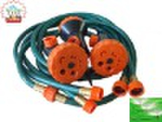 Plastic Garden sprinkler set with 3pcs hose and 5-