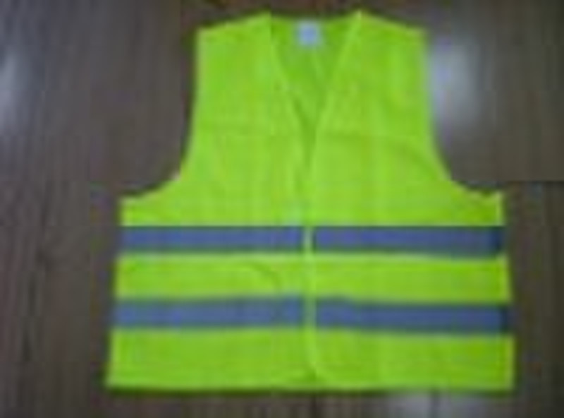 High visibility reflective safety vest