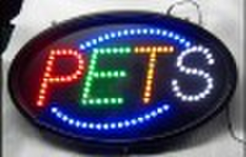 LED electronic PETS sign board in oval
