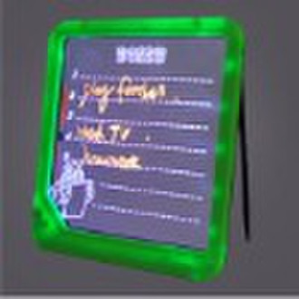 Green Light-up Clear Message Memo Board w Color Pe