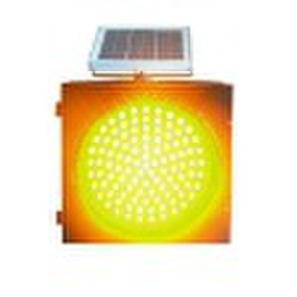 amber solar traffic warning light