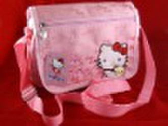 Розовый Hello Kitty Школа плечо сумка Слайд С