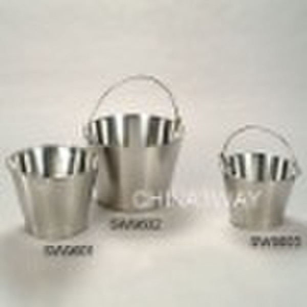 Stainless steel bucket for household and storage