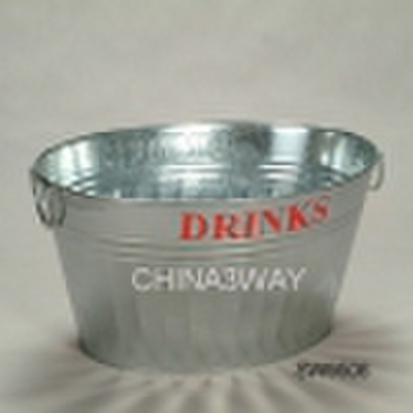 galvanized beverage tub for cool beer