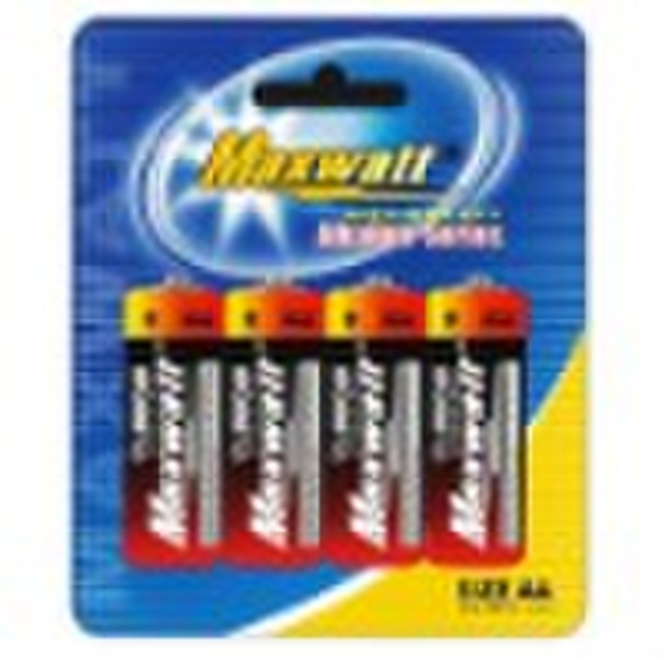 LR6 SIZE AA UM-3 ALKALINE DRY BATTERY 4PCS/CARD