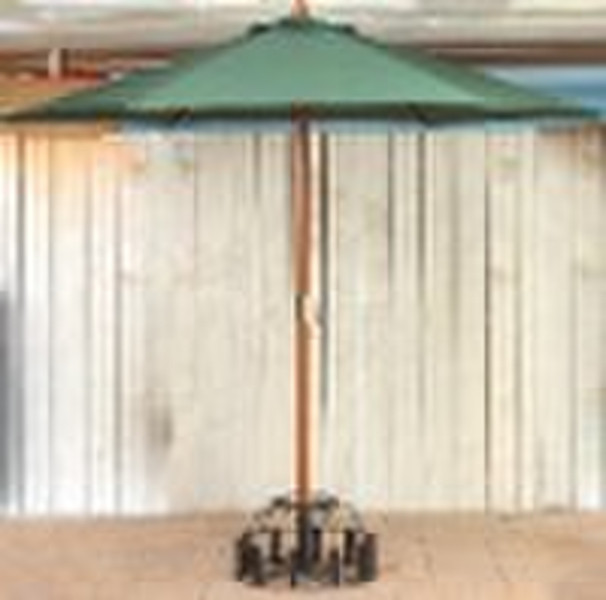 wooden umbrella