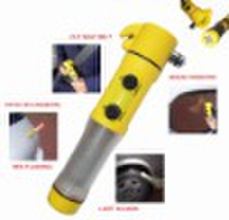 5-in-1 rescue emergency led flashlight with beacon