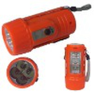 Rechargeable LED flashlight with working LED light