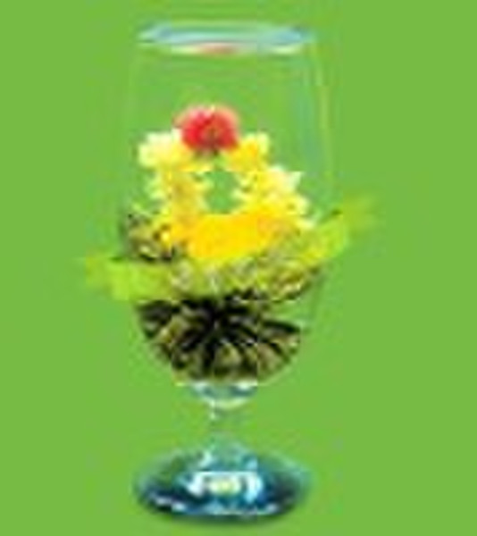 "Twin Dragon Pearl" blooming tea