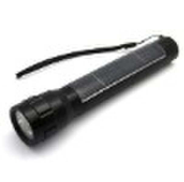 LED solar flashlight