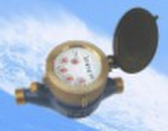 Multi-jet, vane wheel, dry-dial water meter