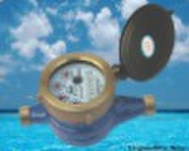 Multi-jet, vane wheel, wet-dial water meter