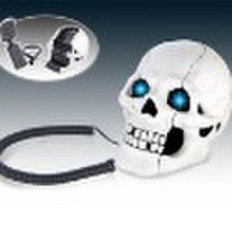 decoration telephone skeleton head shape with ligh