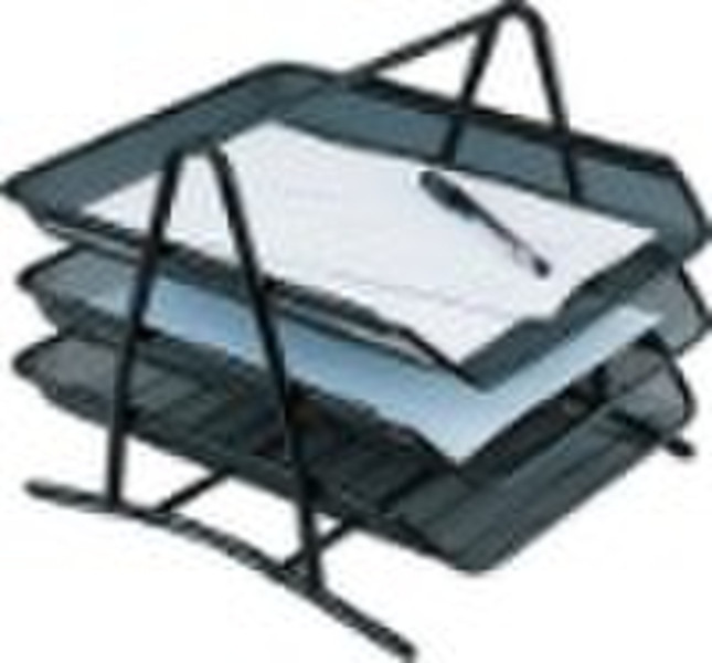 3 tier metal mesh document tray