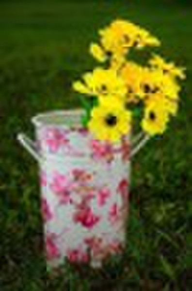 painting by transfer paper metal flower pot-H10&qu
