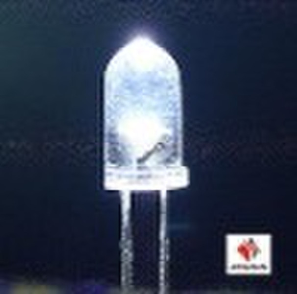 5mm round warm white led  with flange