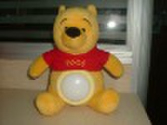 Plush push pooh light