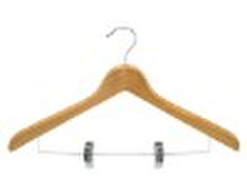 wooden clothed hanger/wooden garment hanger/Metal