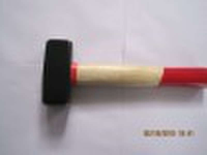 stoning hammer with bleaching wooden handle