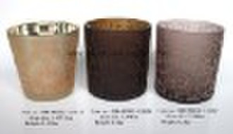 colored glass votive candle holder