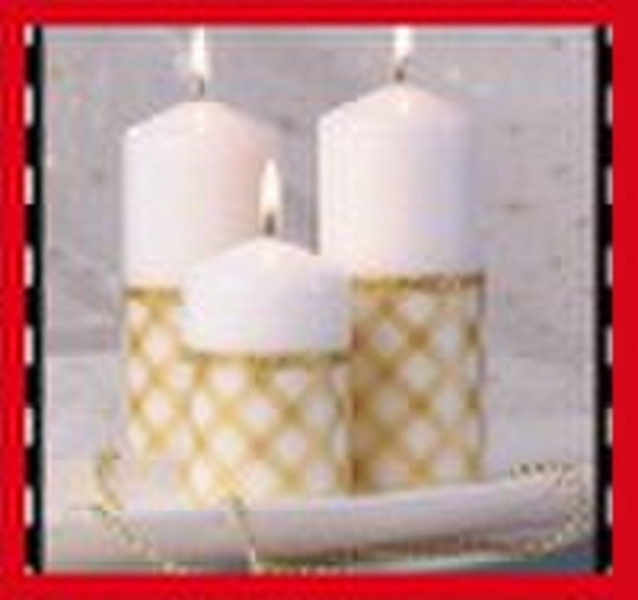 Paraffin pressed pillar christmas candle 60-150 di