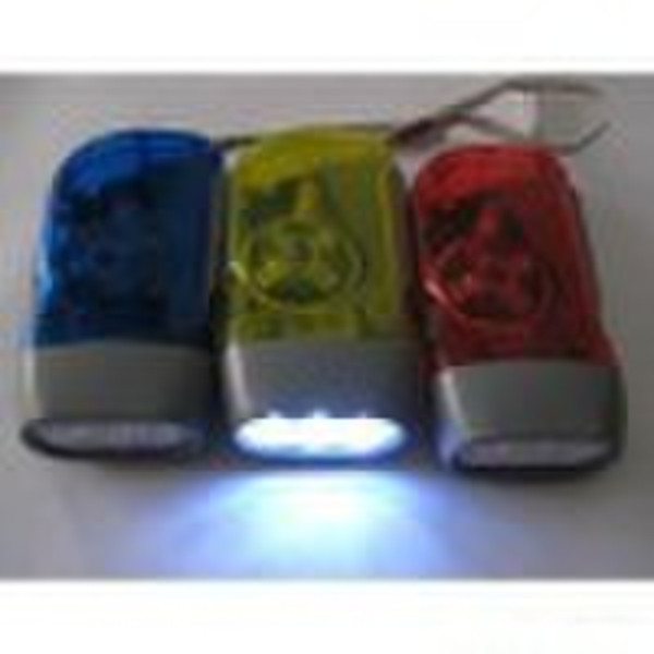LED hand press dynamo flashlight torch