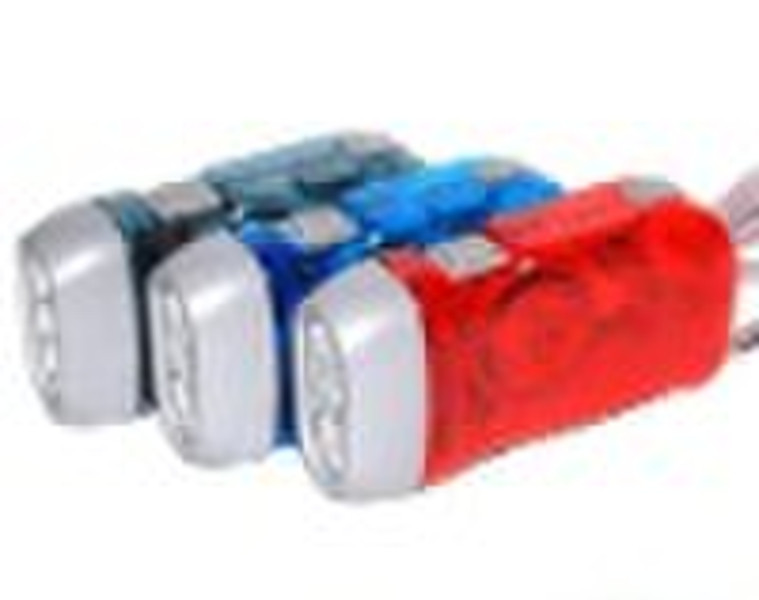 LED hand pressing flashlight