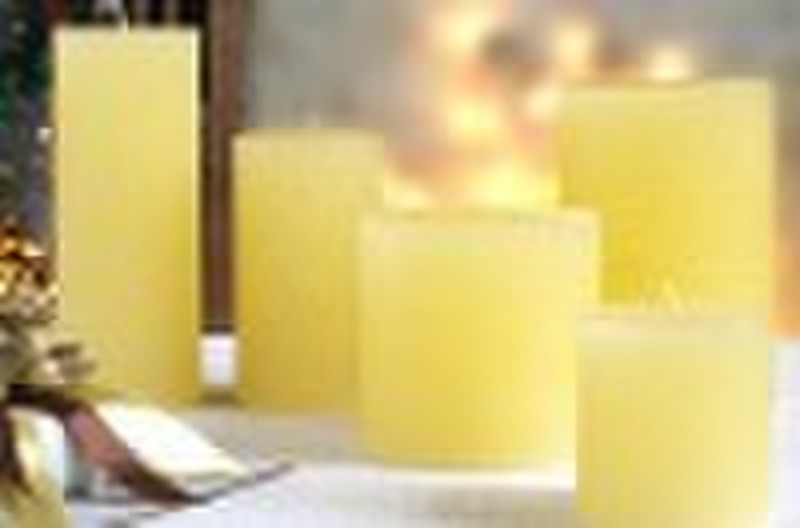 rustic pillar candle