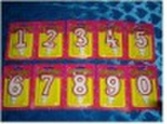 Number Painted Birthday Candle