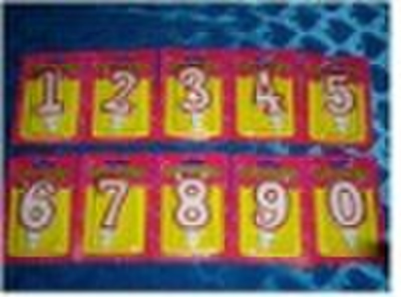 Number Painted Birthday Candle