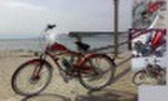 自行车的引擎海滩上骑自行车
