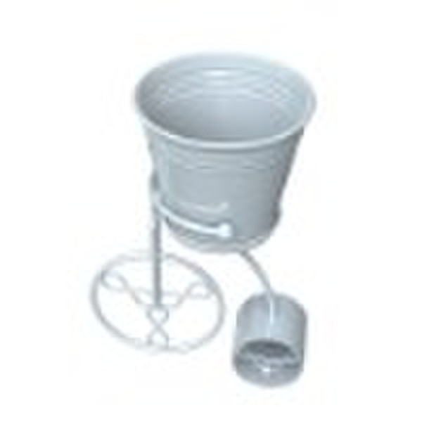 metal garden flower pot