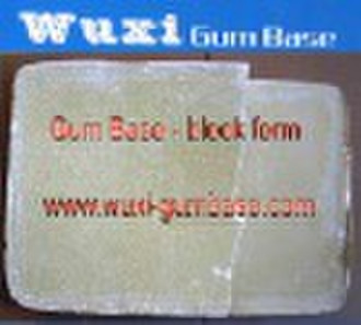 Bubble gum base block form