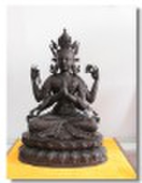 ebony Kwan-yin statuary