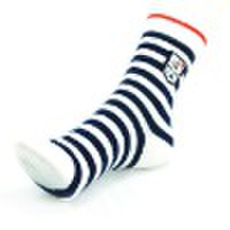 Man stripped 100% cotton sock