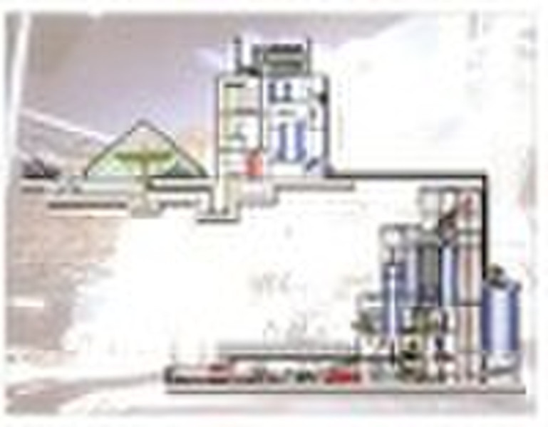 Plaster production line with kettle calcining