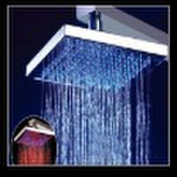 LED rainfall shower head