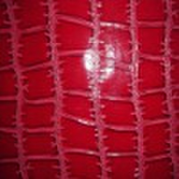 shining leather pvc leather crocodile leather