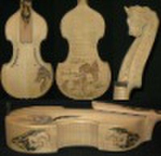 white drawing horse viola da gamba, viola d'Am