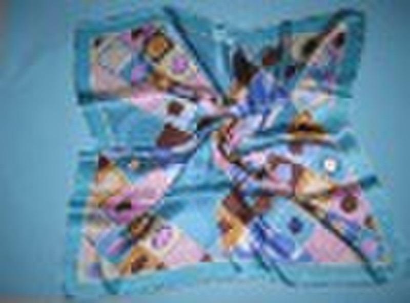 100%  satin scarf--- 90*90cm polyester square scar