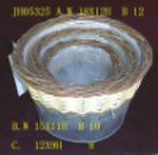 metal lining planting pot with willow decoration--