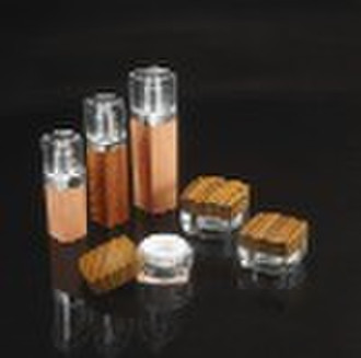 Grained Style Cosmetic Packaging Square Bottle and