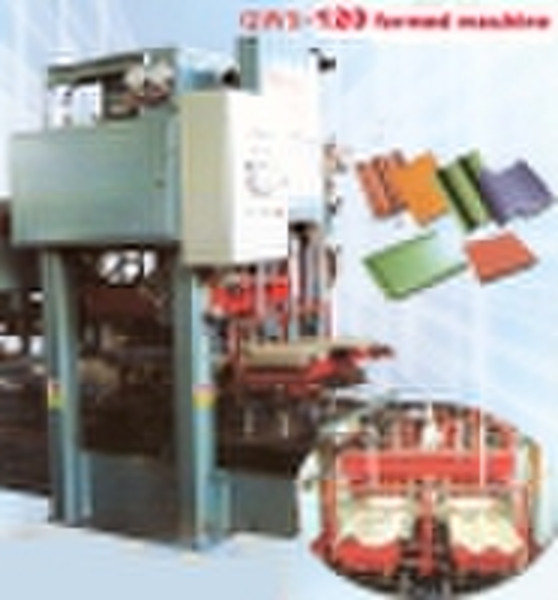 Clay roof tile forming machine