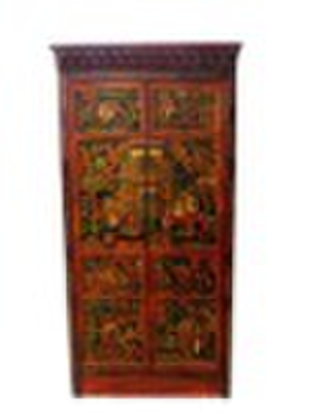 Тибетский антикварная мебель (высокий шкаф)
