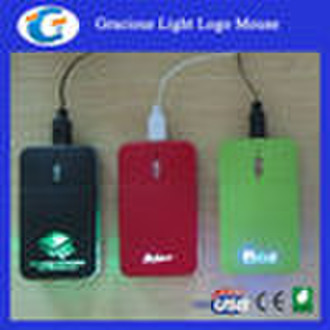 Super Slim Mouse With Led Lighted Logo