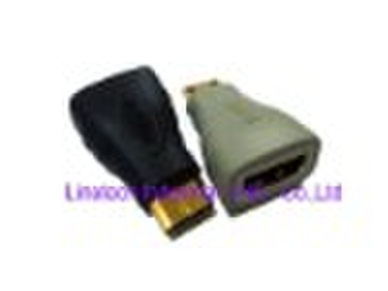 Gold-plated Mini HDMI  Male to HDMI Female Adapter