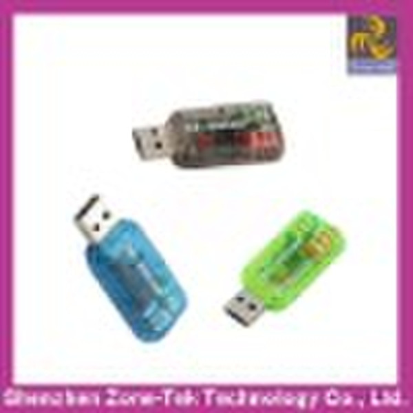 7.1-канальный / 5.1-канального USB 2.0 Звуковая карта